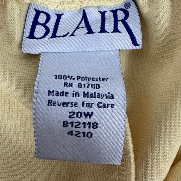 Blair Womens Pull-On Elastic Waist Yellow Lightweight Pants Size 20W Polyester - Picture 5 of 6
